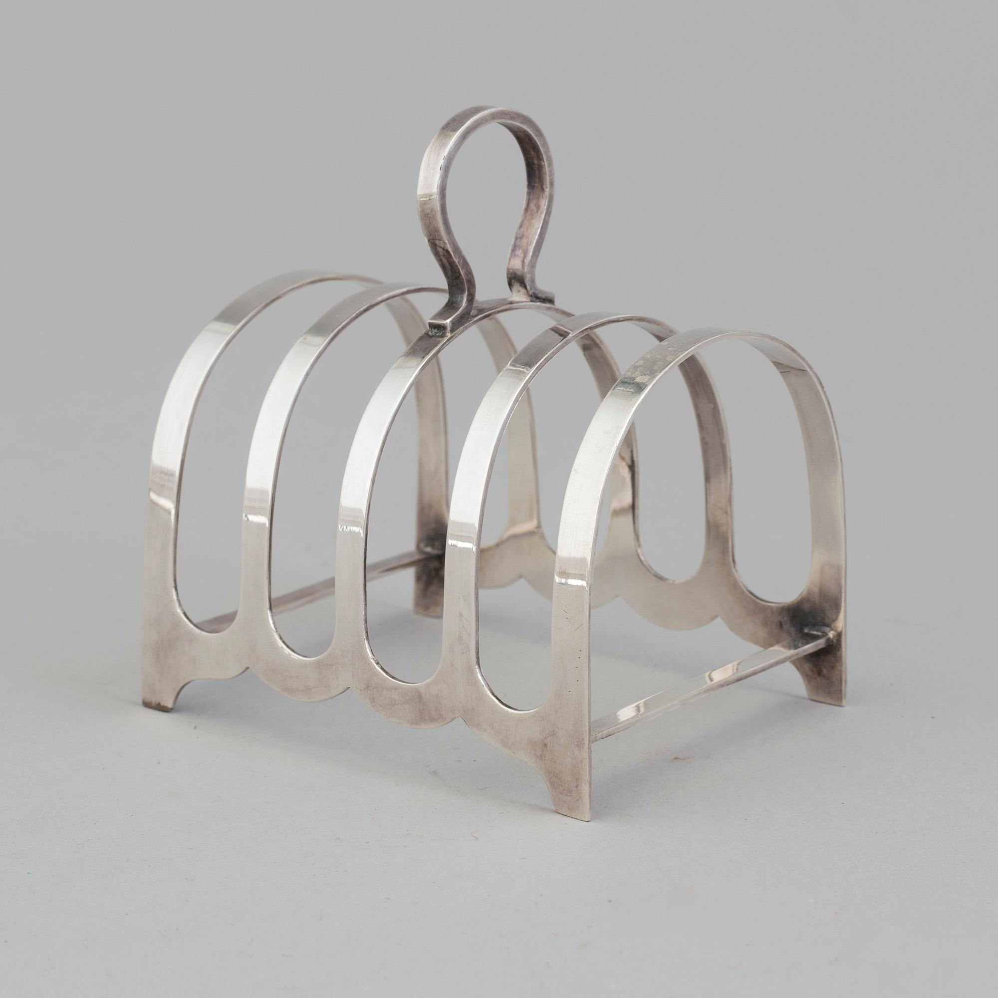 TOASTRACK, silver, Robert Fred Mosley, Sheffield, 1947.