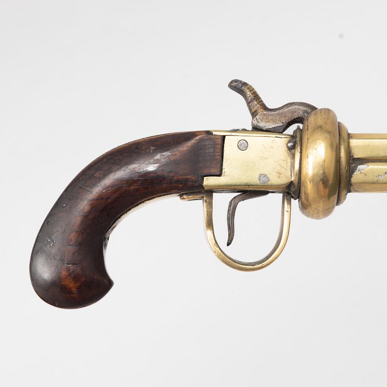 Percussion pistol, Swedish, Johan Engholm (1820-1918).