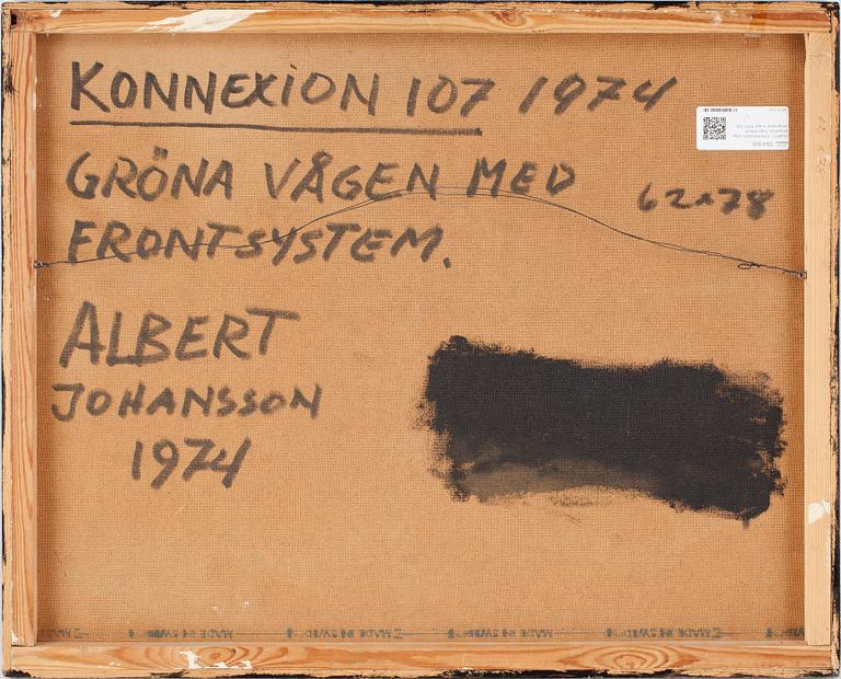 ALBERT JOHANSSON. Olja på pannå. Sign Albert Johansson o dat 1974.