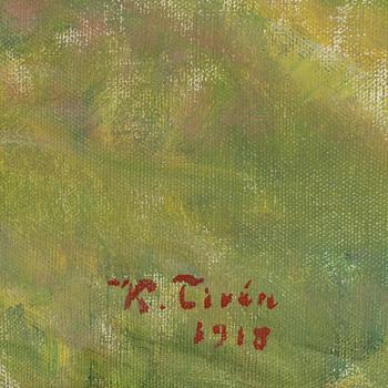 KARL TIRÉN, olja på duk, sign o dat 1918.