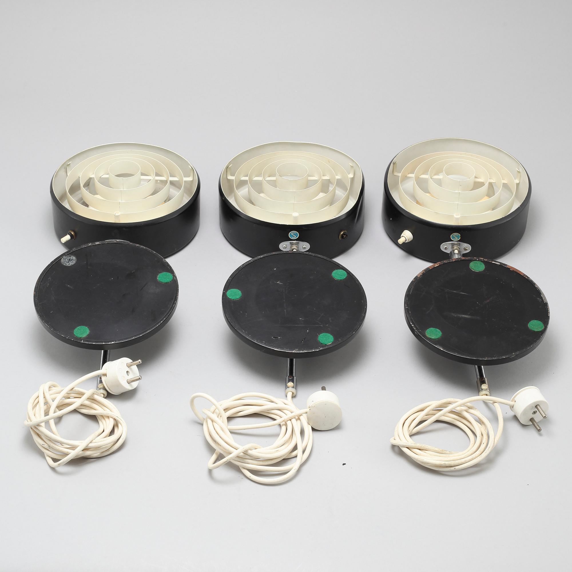 Three "OS lamps" by Anders Pehrson for Ateljé Lyktan, third quarter of the 20th century.