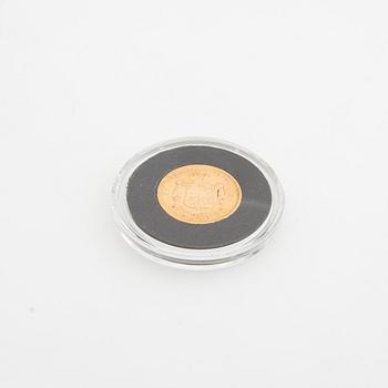 Guldmynt Sverige, Oscar II 10 kr, 1874.