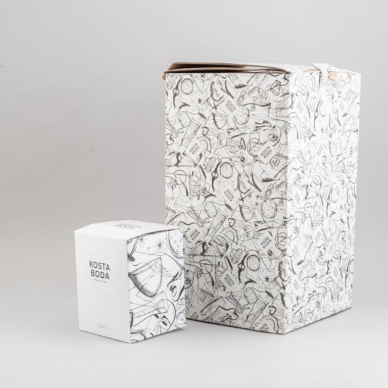 Kjell Engman, skulptur, glas, "Luftballong", signerad och numrerad 54/60.
