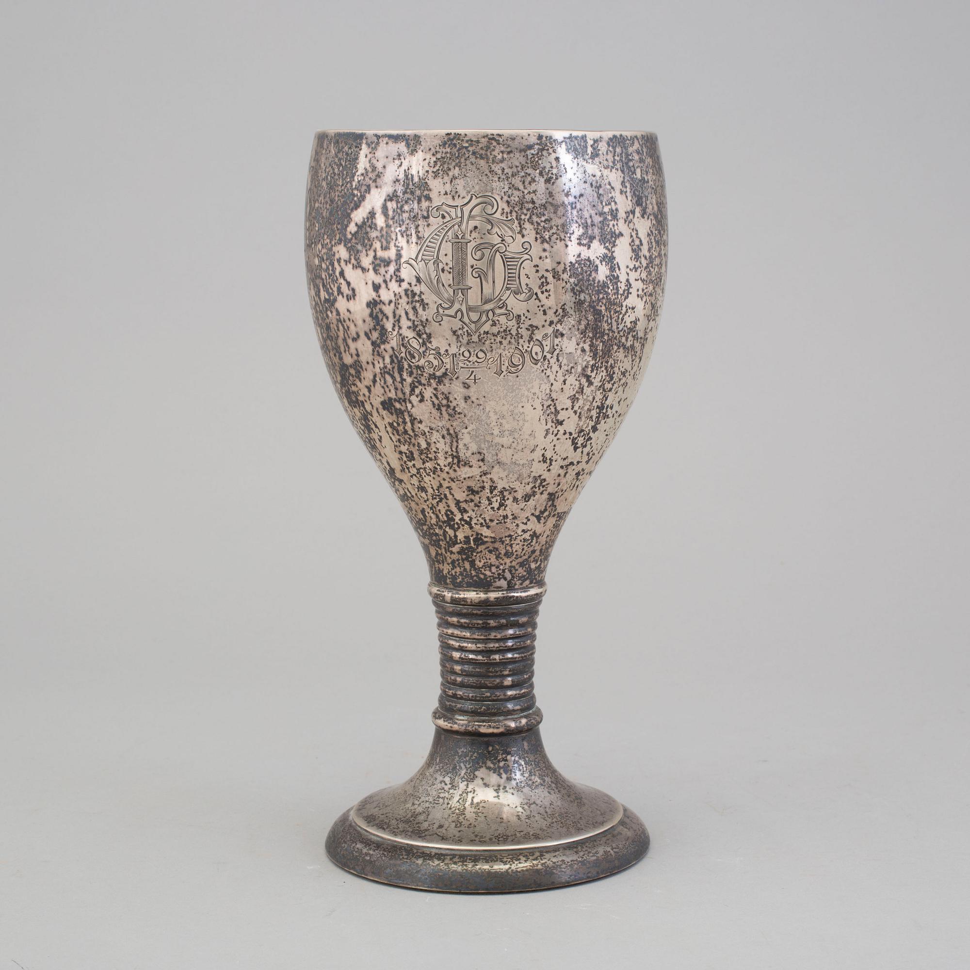 A SWEDISH SILVER CUP, dated 1901.