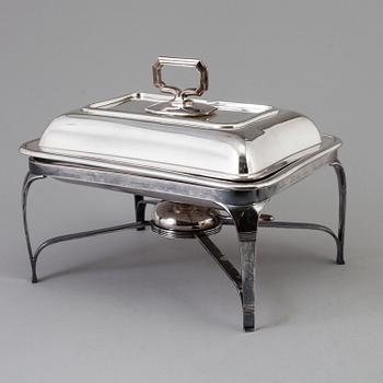 A silver plated vegetable tureen, marked Berndorf, Austria.