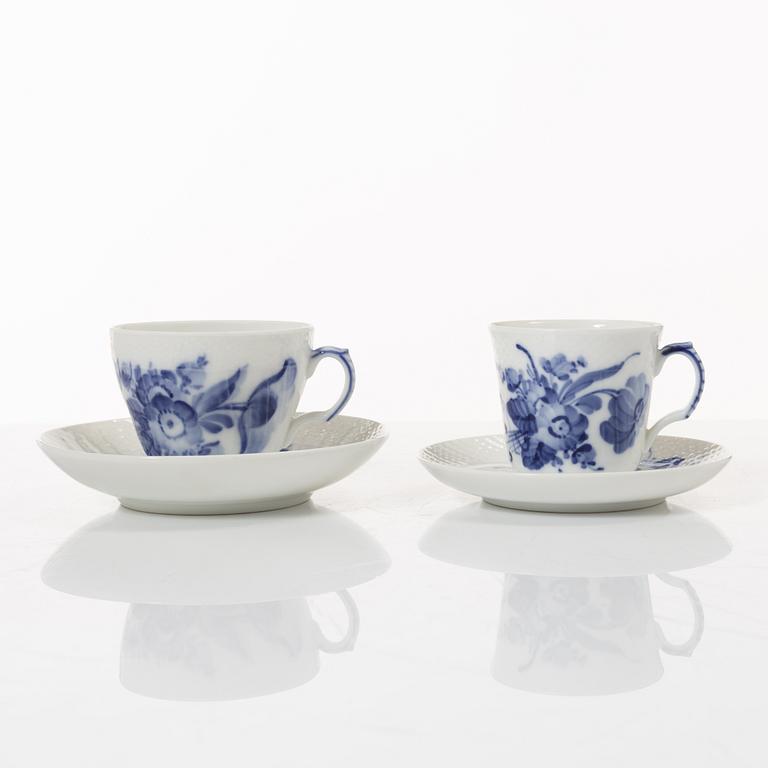 A 53-piece 'Blå Blomst' porcelain coffee service, Royal Copenhagen, Denmark.