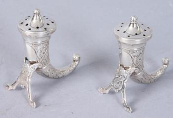 SALTKAR, ett par, silver, Norge.