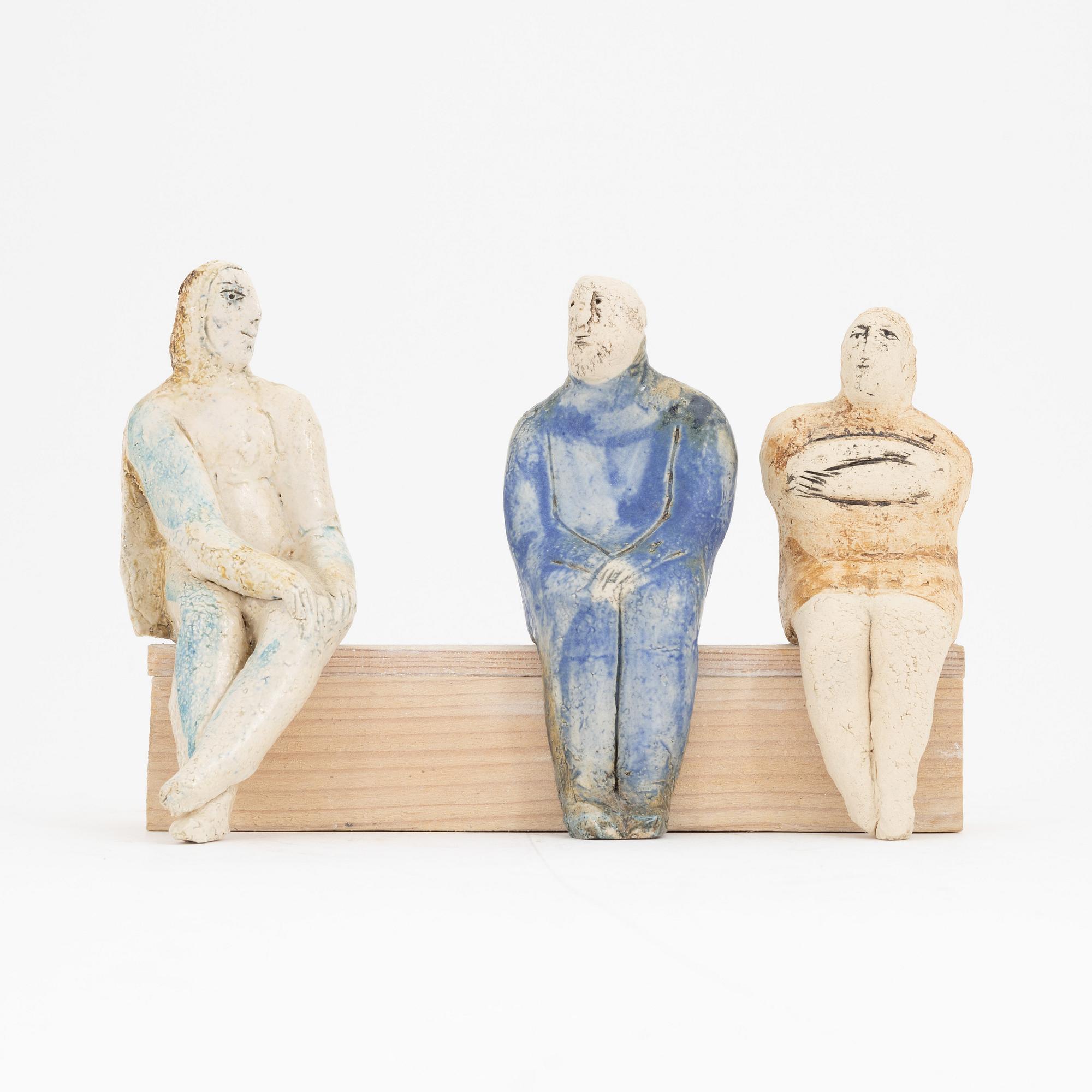 Lisa Larson, skulptur, stengods, signerad och daterad -81.