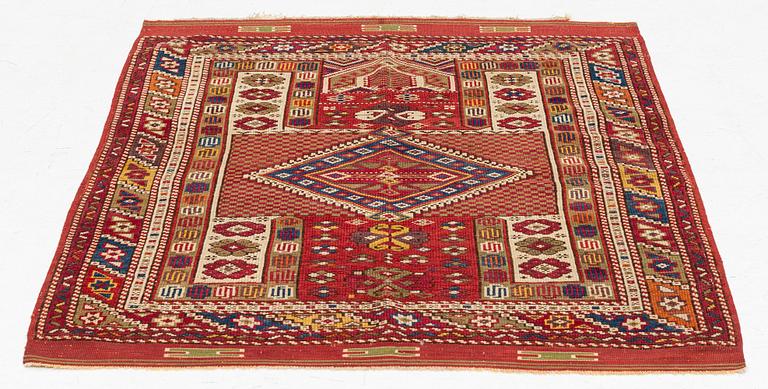 An antique Kozak Bergama, western Anatolia, c. 115 x 96 cm.