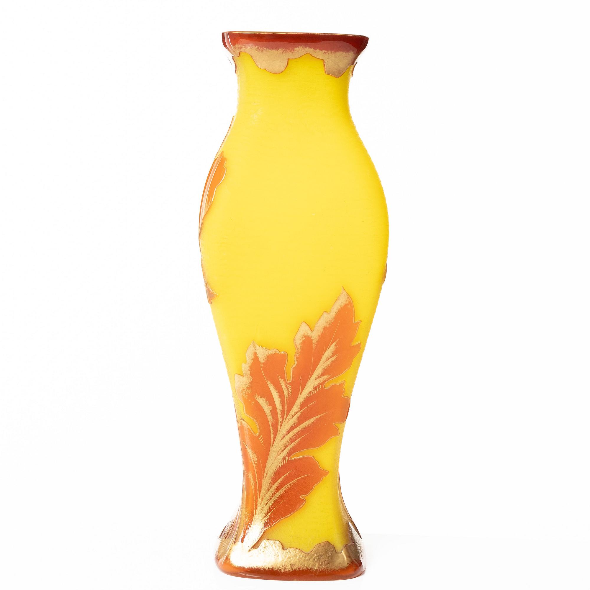 Vas, överfångsglas, Art Nouveau-stil, 1900-talets andra hälft.