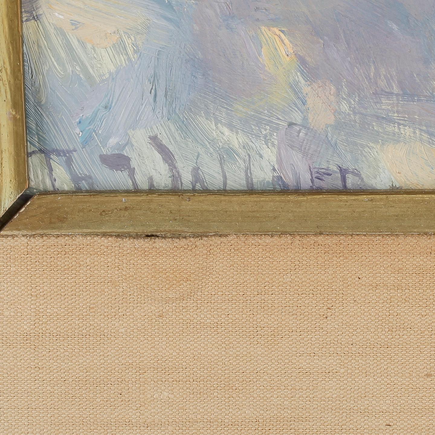 THURE WALLNER, olja på pannå, signerad.