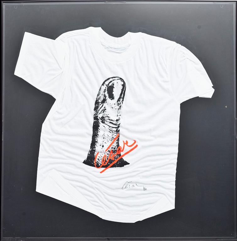 CÉSAR BALDACCINI, t-shirt, signerad och numrerad 9/13, daterad 1988. GKM Edition.