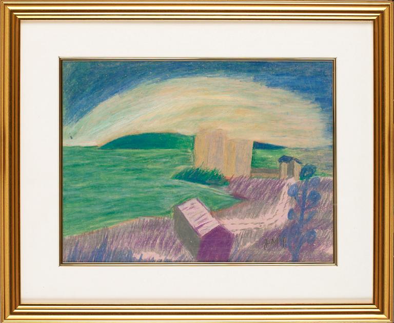 Primus Mortimer Pettersson, Fantasilandskap i lila och grönt.