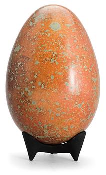864. A Hans Hedberg faience egg, Biot, France.
