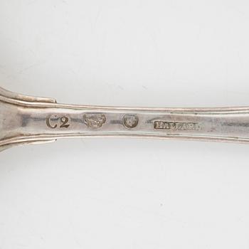 Skedar, 9 st, silver, Sverige 1700-1800-tal.