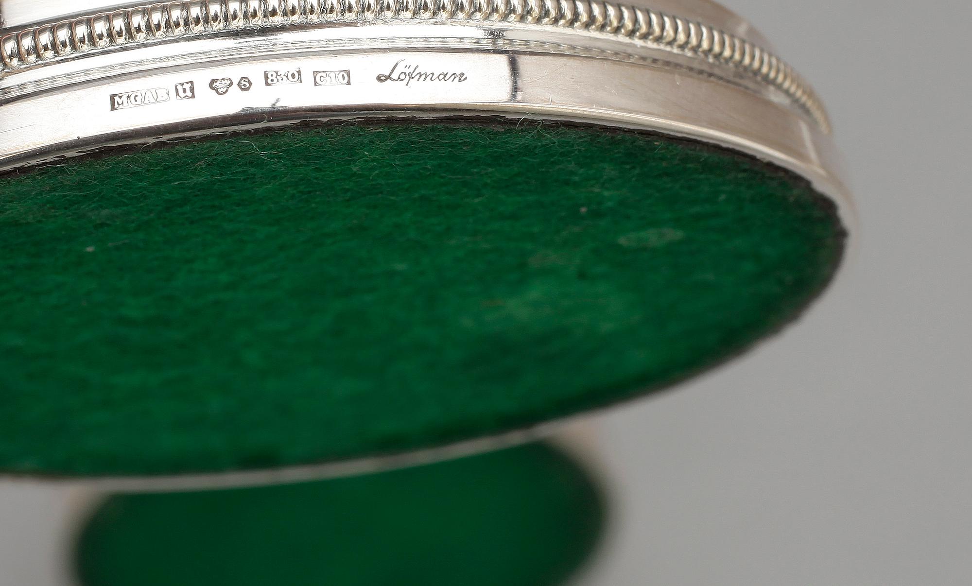 LJUSSTAKAR, ett par, silver, Eric Löfman för MGAB, Uppsala, 1977.