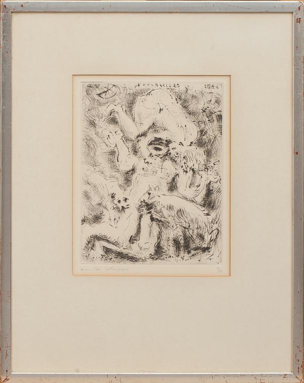 ANDRÉ MASSON, torrnål, signerad och daterad i plåt 1946, numrerad 3/25.