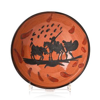 213. Pablo Picasso, a "Picador" (A.R. 211) faience bowl, Madoura, Vallauris, France, post 1953.