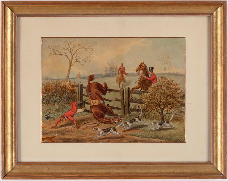 HENRY THOMAS I ALKEN, a pair of watercolors. Signed and dated 1821.