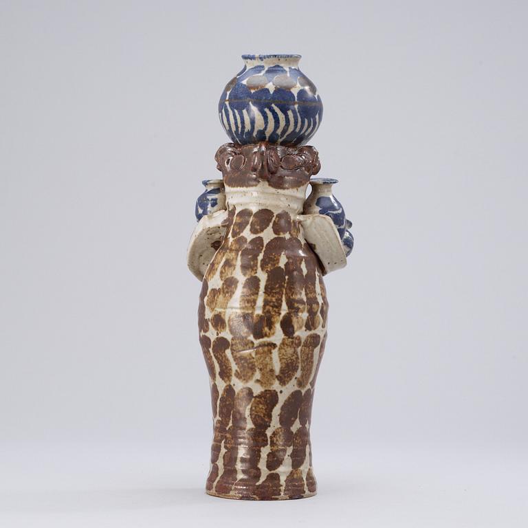 A unique Lisa Larson stoneware sculpture, Gustavsberg Studio 1973.