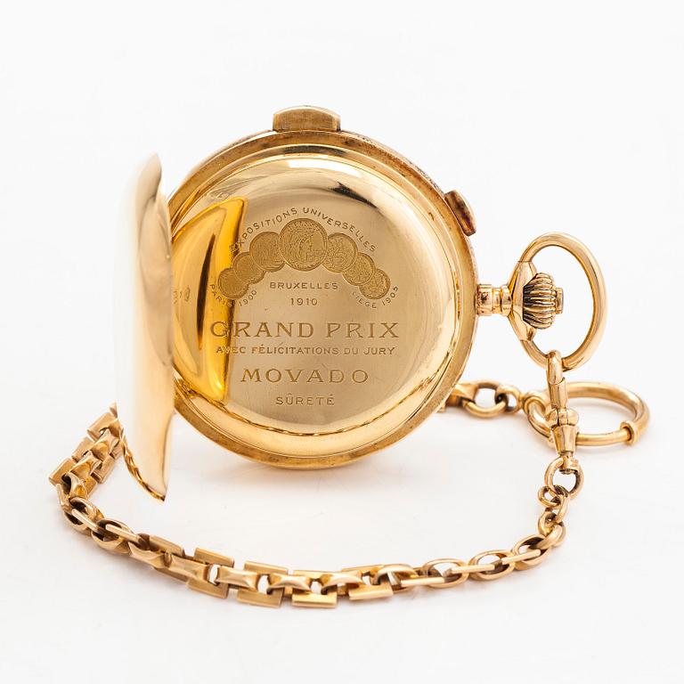 Movado-Surete, fickur, savonett, minute repeater, kronograf, 56 mm.