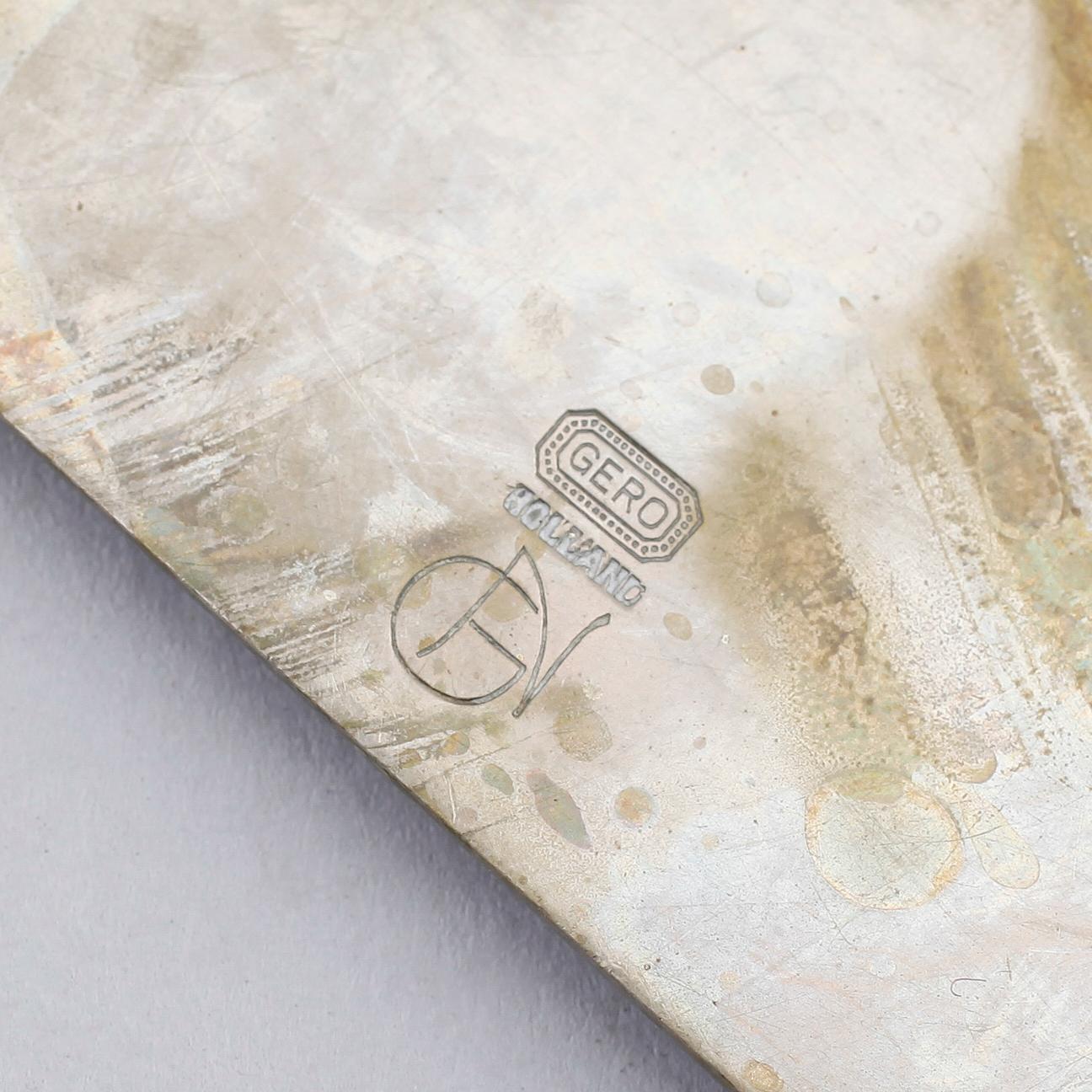 BOKSTÖD, 1 par, tenn, George Nilsson, Gero, Holland, 1900-talets första hälft.