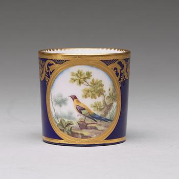 A 'Sèvres' cup and saucer, 18th Century.