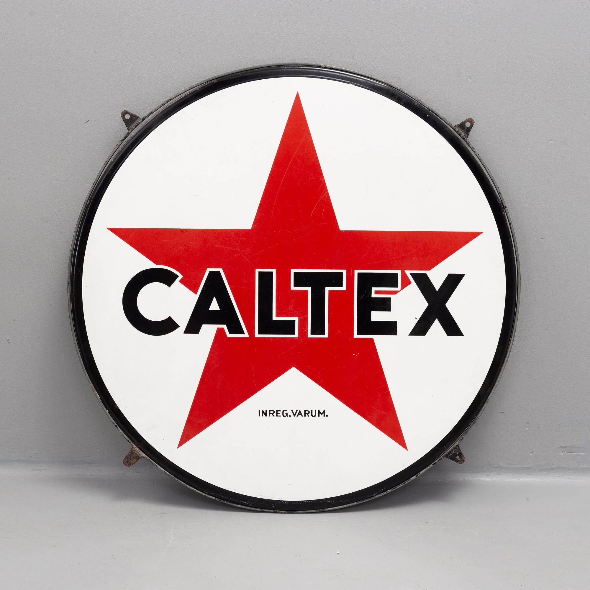 EMALJSKYLT, "Caltex", 1900-talets mitt.