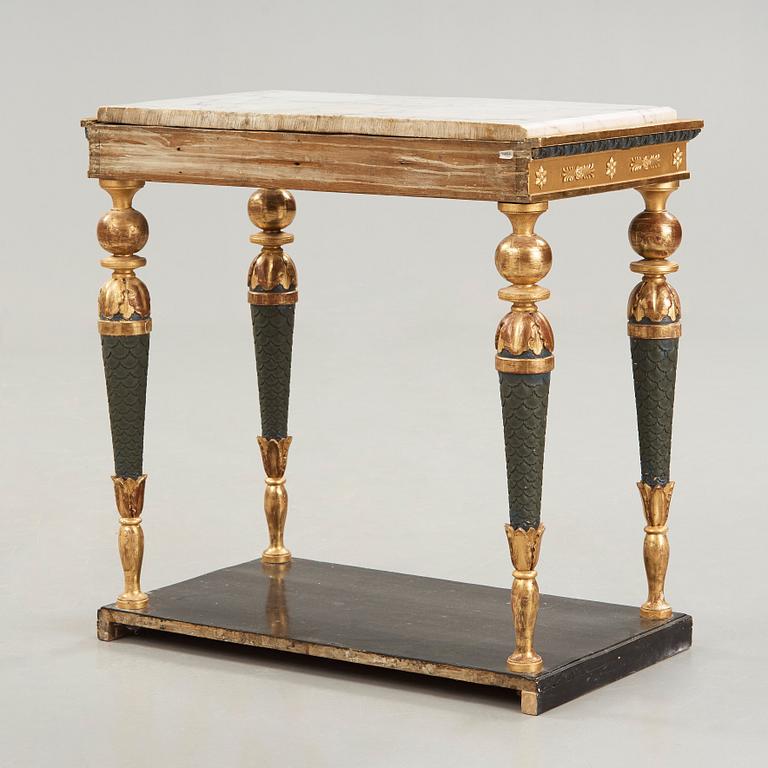 A late Gustavian early 19th century console table.