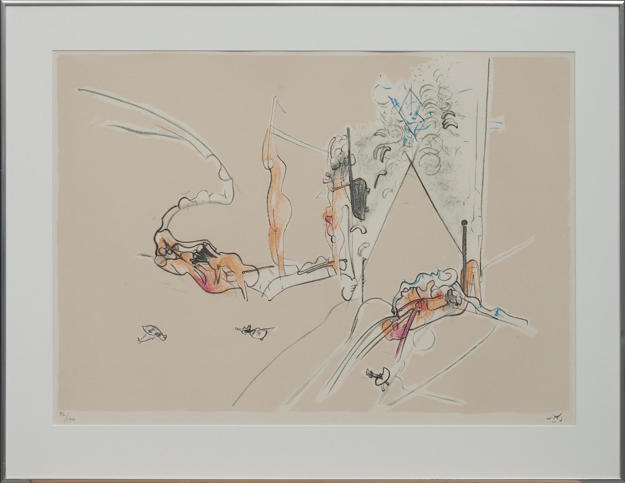 ROBERTO MATTA, färglitografi. Signerad och numrerad 96/100.