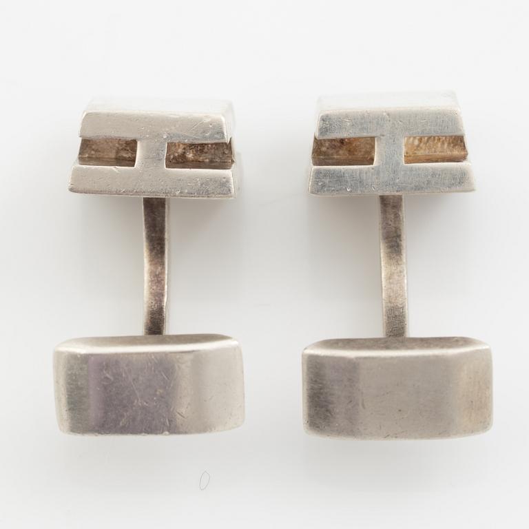 Hermès, manschettknappar, sterling silver.