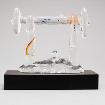 BERTIL VALLIEN, a glass sculpture, signed.