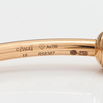 Piaget, A "Possession" bracelet made of 18K gold with turquoises. Marked Piaget R58367, 15.