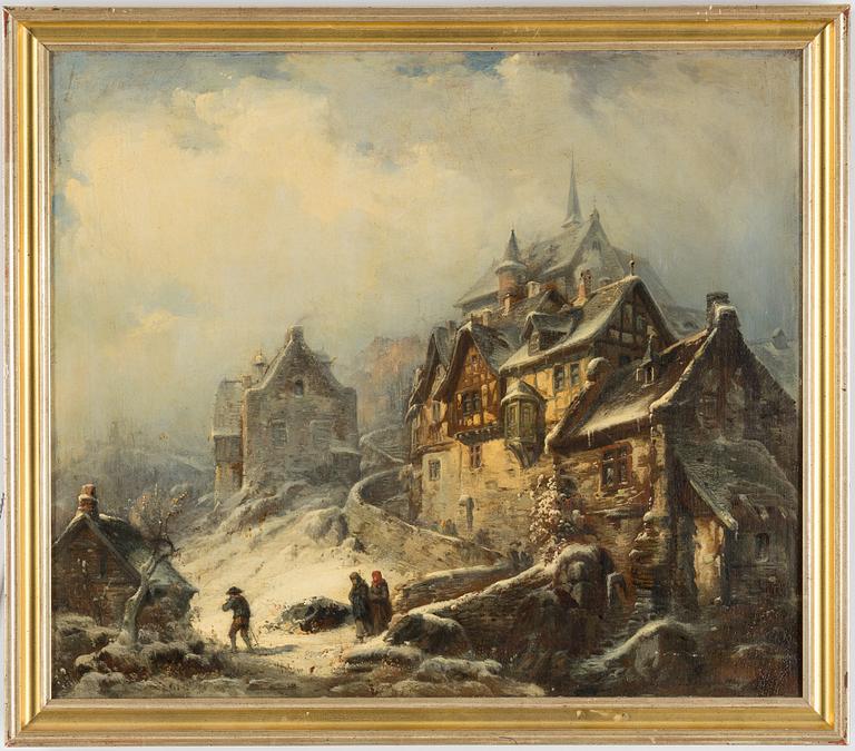 PETER JOSEPH MINJON, attributed to, oil on relined canvas, a pair, bears signature P.J. Minjon and dated 1864 and 186?.