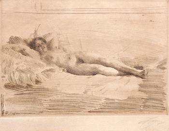 ANDERS ZORN, etsning, sign.