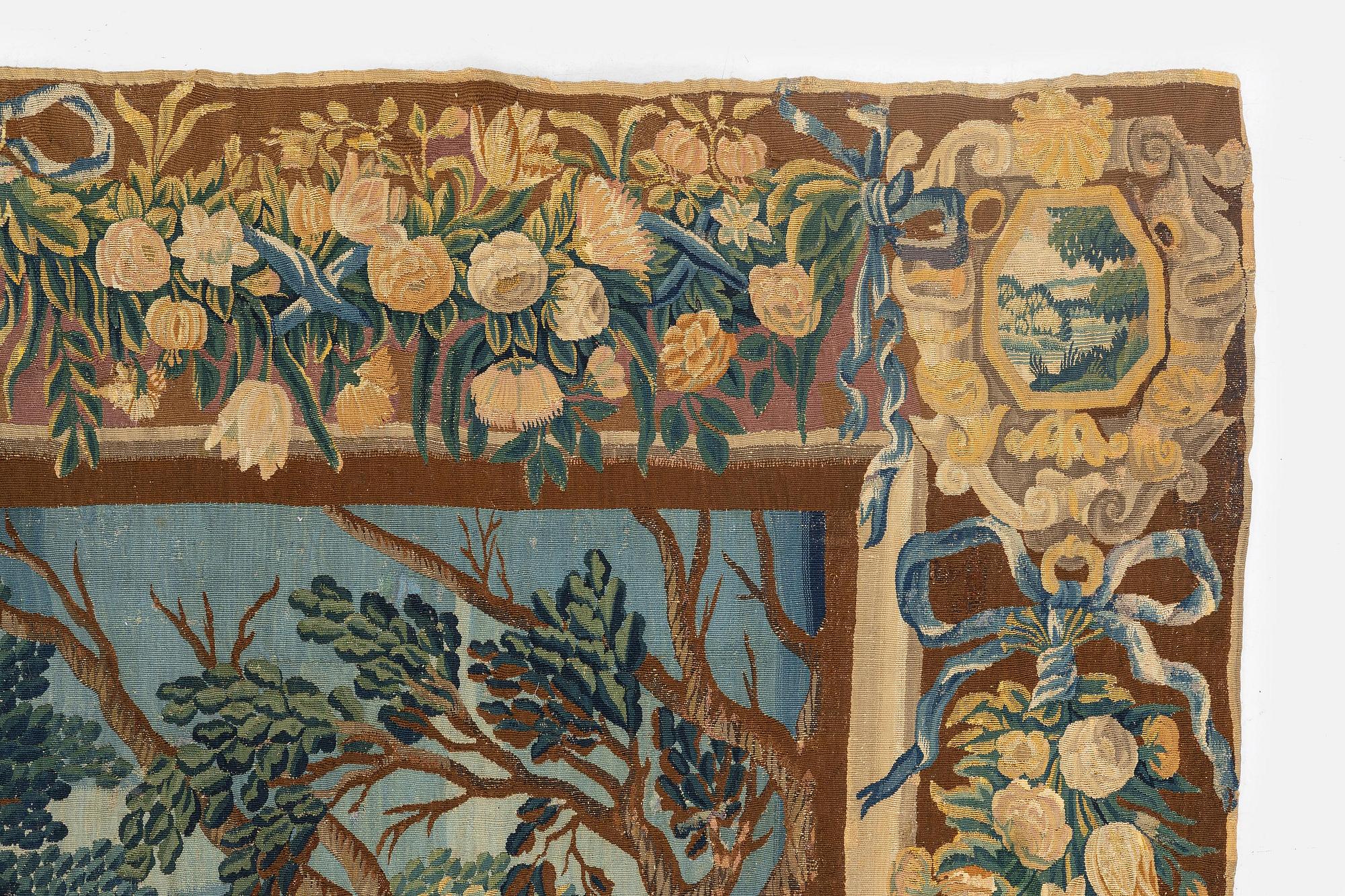 A flemish 'verdur' tapestry, c. 297 x 290 cm, 17th century.