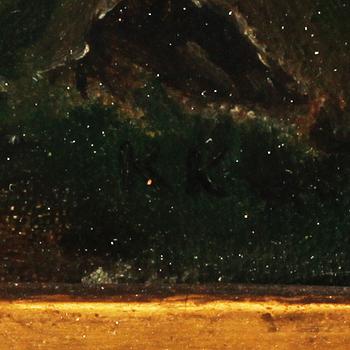 OKÄND KONSTNÄR, 2 st, oljor på duk, 1800-talets andra hälft.