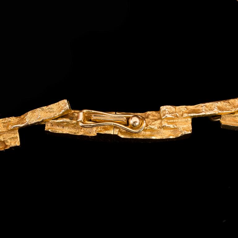 COLLIER, 18k guld. Björn Weckström, Lapponia. Finland 1969. Vikt ca 34 gram.