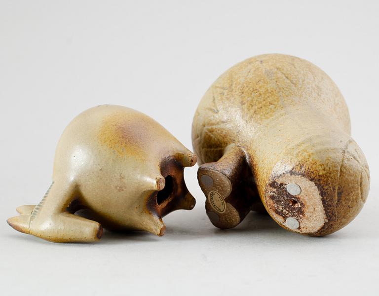 FIGURER, 2 st, stengods, Lisa Larson, Gustavsberg.