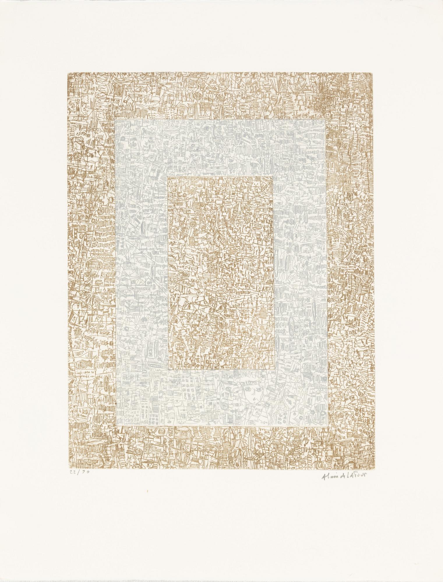 Folder with graphic prints by various artists "Les Hypergraphies".