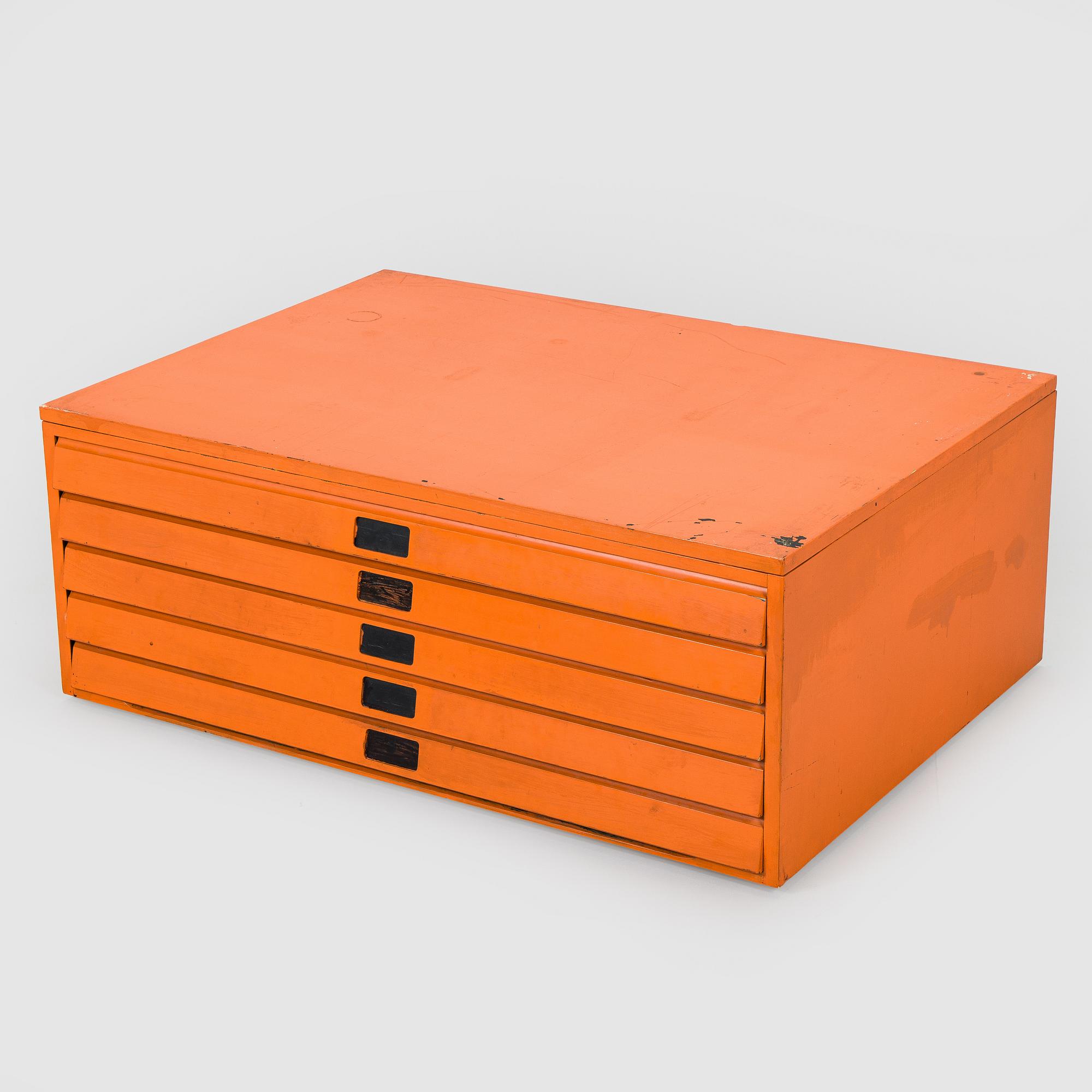 Filing drawer, third quarter of the 20th century.