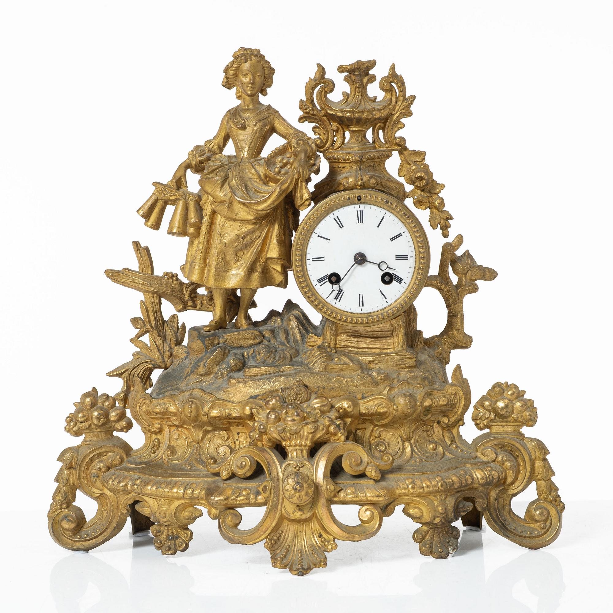 A Louis XVi-style mantel clock,  France, late 19th Century.