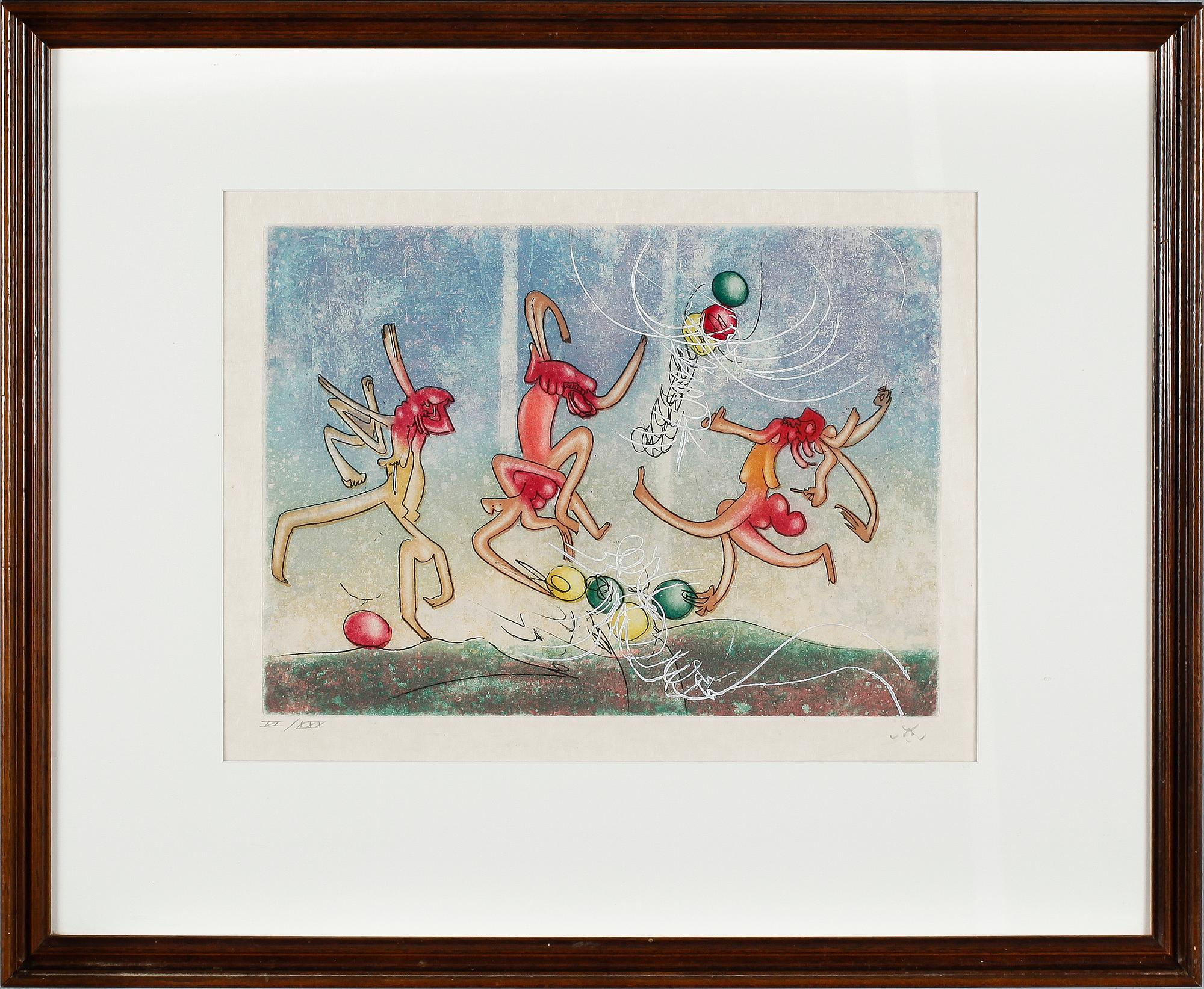 ROBERTO MATTA, färgetsning, signerad, numrerad 6/30.