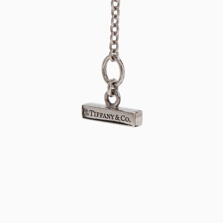 Tiffany & Co, kaulakoru, "T Two Circle", 18K valkokultaa ja turkoosi.