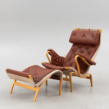 Bruno Mathsson, armchair with footstool, "Pernilla", DUX.