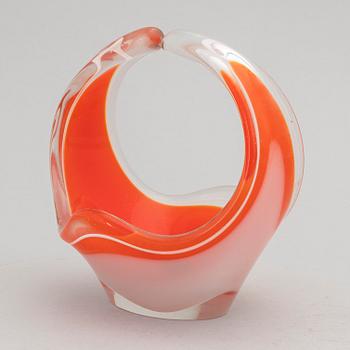 Paul Kedelv, vaser/skulpturer, 4 st, glas. Flygsfors Glasbruk.