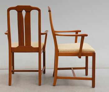 KARMSTOLAR, 1 par, "Ambassadör", Carl Malmsten, Åfors Möbelfabrik, 1900-talets andra hälft.