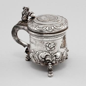 STOP, silver, barockstil, C G Hallberg, Stockholm, 1945. Vikt 725 g.