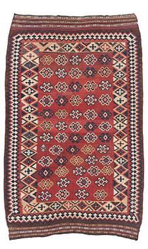 371. Antique Qashqai kilim, southern Persia (Iran), c. 249 x 158 cm.