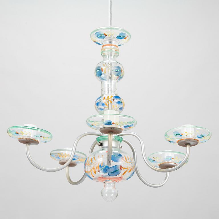 Paavo Tynell, A 1940s '1752' chandelier, for Taito and Kauklahden Lasitehdas, Finland.